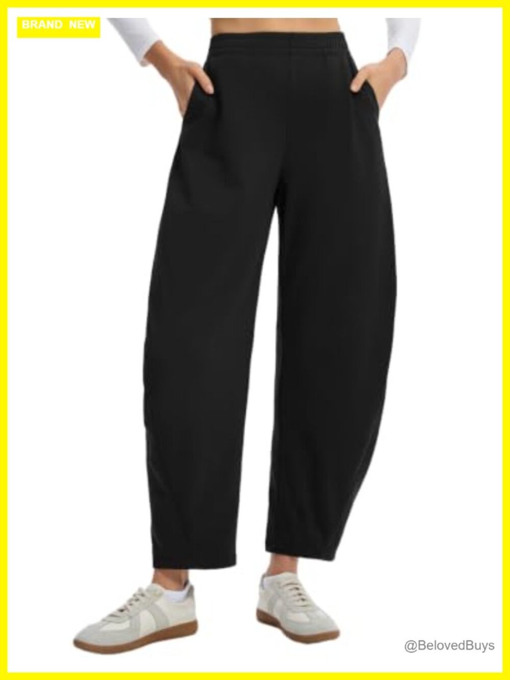 Fleece Lined Barrel Leg Pants 27" Inseam Water Resistant Wide Leg